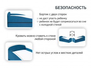 Кровать с ящиком Letmo морской (велюр) в Троицке - troick.magazinmebel.ru | фото - изображение 12