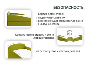 Кровать с ящиком Letmo оливковый (велюр) в Троицке - troick.magazinmebel.ru | фото - изображение 13