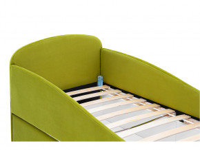 Кровать с ящиком Letmo оливковый (велюр) в Троицке - troick.magazinmebel.ru | фото - изображение 3