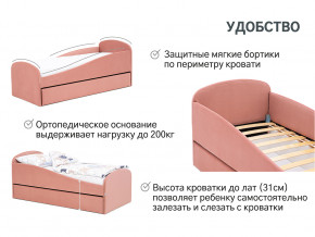 Кровать с ящиком Letmo пудровый (велюр) в Троицке - troick.magazinmebel.ru | фото - изображение 2