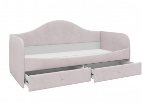 Кровать с мягкой обивкой Алиса ПМ-332.18 велюр розовый в Троицке - troick.magazinmebel.ru | фото - изображение 2