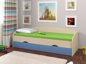 Кровать Соня 2 дуб молочный-голубой в Троицке - troick.magazinmebel.ru | фото - изображение 1