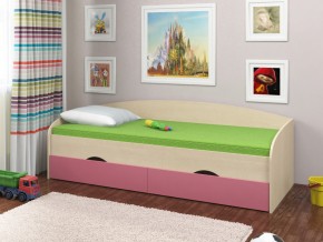Кровать Соня 2 дуб молочный-розовый в Троицке - troick.magazinmebel.ru | фото - изображение 1