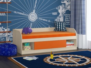 Кровать Соня 4 дуб молочный-оранжевый в Троицке - troick.magazinmebel.ru | фото