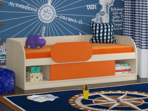 Кровать Соня 4 дуб молочный-оранжевый в Троицке - troick.magazinmebel.ru | фото - изображение 3