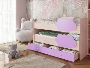 Кровать Соник с ящиком млечный дуб-ирис в Троицке - troick.magazinmebel.ru | фото
