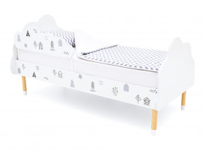 Кровать Stumpa Облако с бортиком рисунок Домики в Троицке - troick.magazinmebel.ru | фото