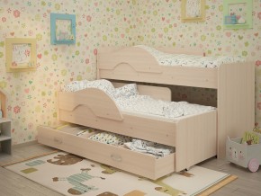 Кровать выкатная Радуга с ящиком 80х160 млечный дуб в Троицке - troick.magazinmebel.ru | фото - изображение 1