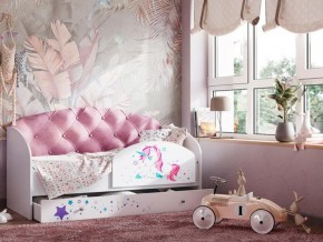 Кровать Звездочка с бортиком Белый-розовый в Троицке - troick.magazinmebel.ru | фото