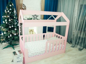 Кроватка-Домик без ящика розовая в Троицке - troick.magazinmebel.ru | фото