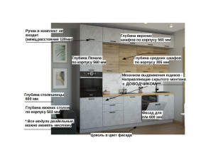 Кухонный гарнитур арт 31 Лофт 3000 мм в Троицке - troick.magazinmebel.ru | фото - изображение 2