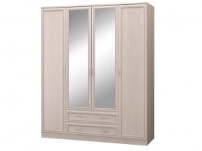 Шкаф 4-х дверный с зеркалом и ящиками Верона в Троицке - troick.magazinmebel.ru | фото - изображение 1