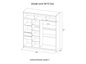 Шкаф-купе №19 анкор светлый 2000 мм в Троицке - troick.magazinmebel.ru | фото - изображение 3