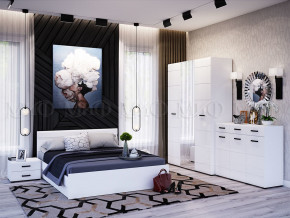 Спальня Нэнси New МДФ Белый глянец холодный, Белый в Троицке - troick.magazinmebel.ru | фото