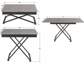 Стол универсальный трансформируемый Генри бетон чикаго в Троицке - troick.magazinmebel.ru | фото - изображение 2