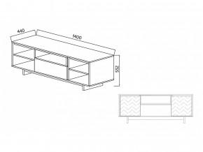 Тумба для ТВА Moderno-1400 Ф1 в Троицке - troick.magazinmebel.ru | фото - изображение 2