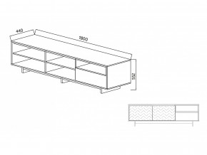 Тумба для ТВА Moderno-1800 В-1 Ф1 в Троицке - troick.magazinmebel.ru | фото - изображение 2