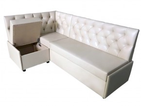 Угловой диван Призма со стяжками белый со спальным местом в Троицке - troick.magazinmebel.ru | фото - изображение 2