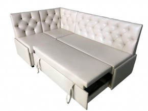 Угловой диван Призма со стяжками белый со спальным местом в Троицке - troick.magazinmebel.ru | фото - изображение 3