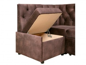 Угловой диван Призма со стяжкми коричневый со спальным местом в Троицке - troick.magazinmebel.ru | фото - изображение 3