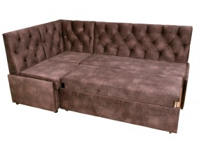 Угловой диван Призма со стяжкми коричневый со спальным местом в Троицке - troick.magazinmebel.ru | фото - изображение 4